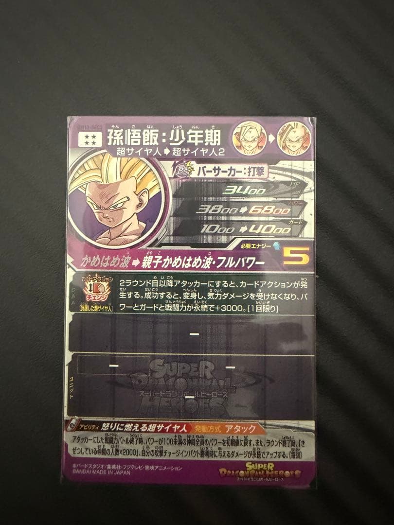 孫悟飯:少年期MM1-ASEC P UM12-SEC3 UGM1-SEC