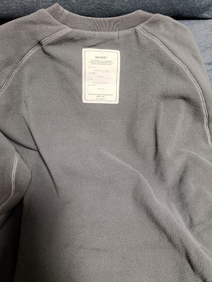 BANDEL UTILITY FLEECE CREW NECK グレー XXL
