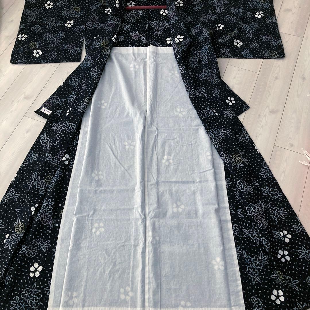 浦島太郎 やまと誂　有松絞り浴衣　手縫い　上質　No.2-w-18