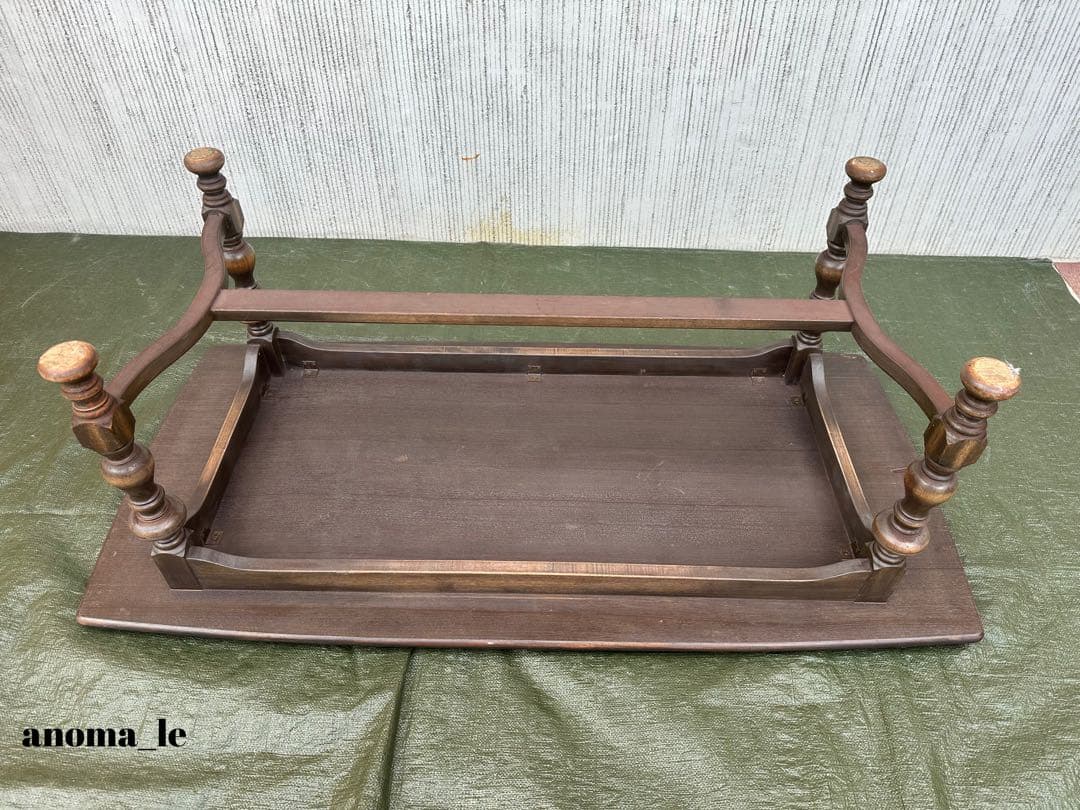 【センターテーブル】木製　ローテーブル　ボビンターニングレッグ　ジャパンヴィン