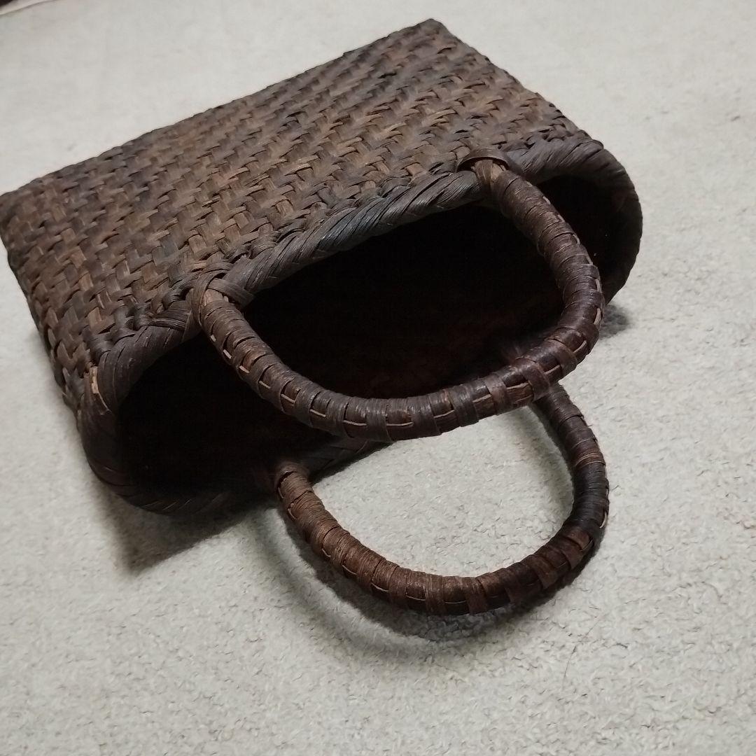 山葡萄の編み籠バッグ スクエア型