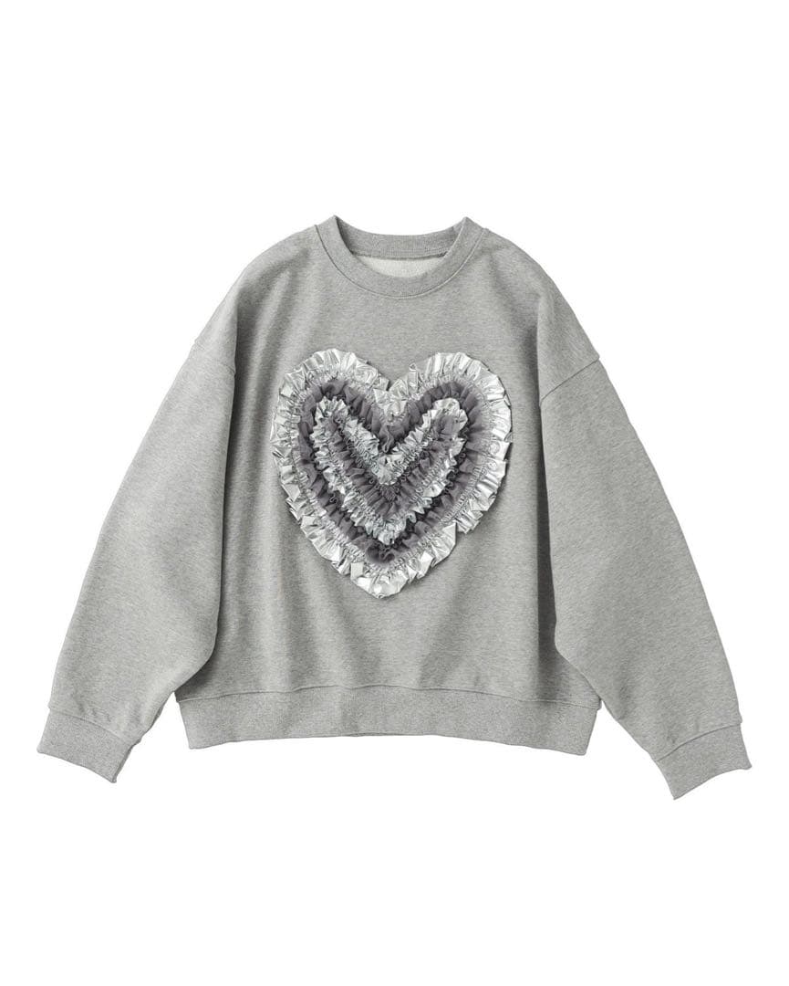 トップス POPPY HEART TULLE SWEATSHIRT