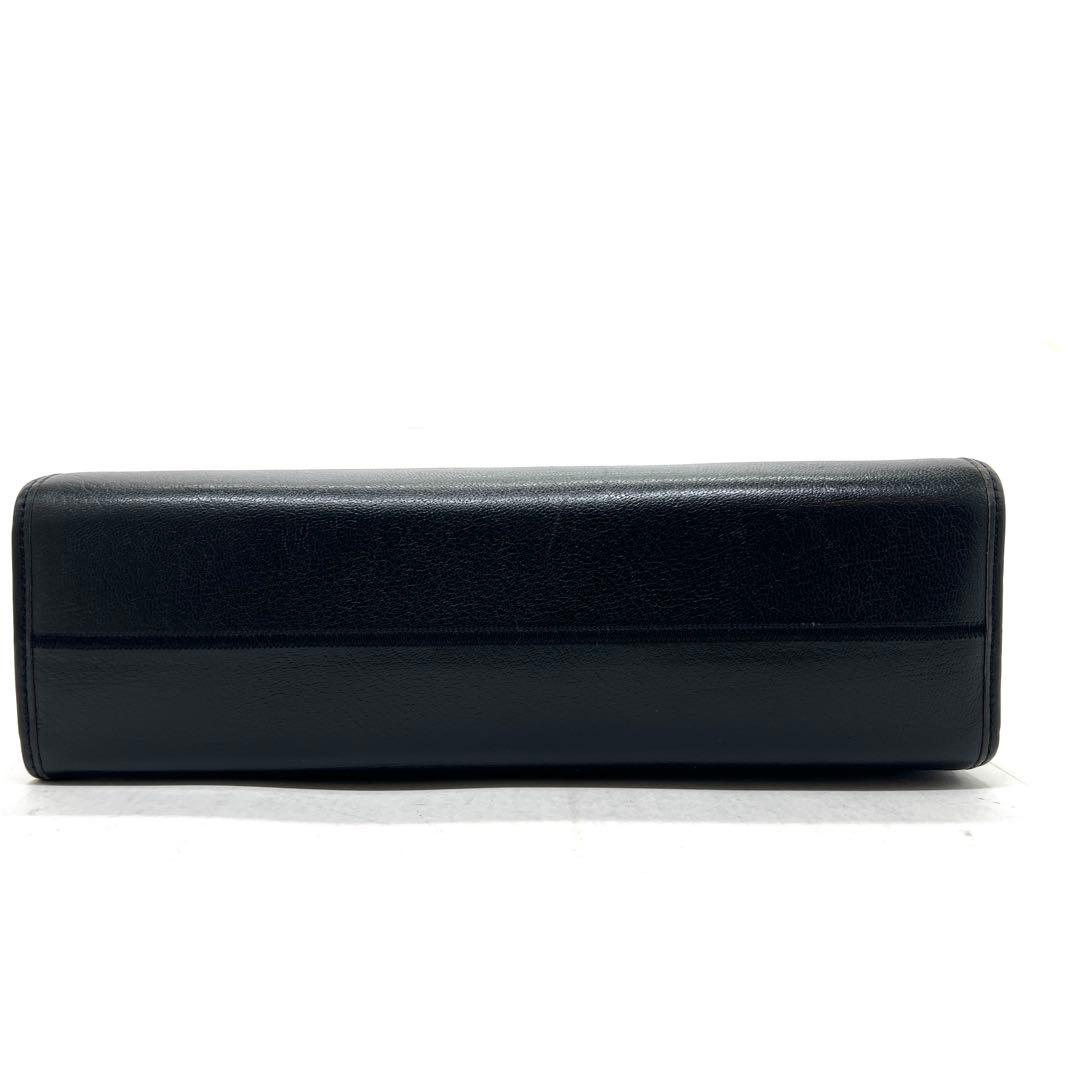 【美品】ディオール ハンドバッグ ゴールド金具 シボレザー ブラック