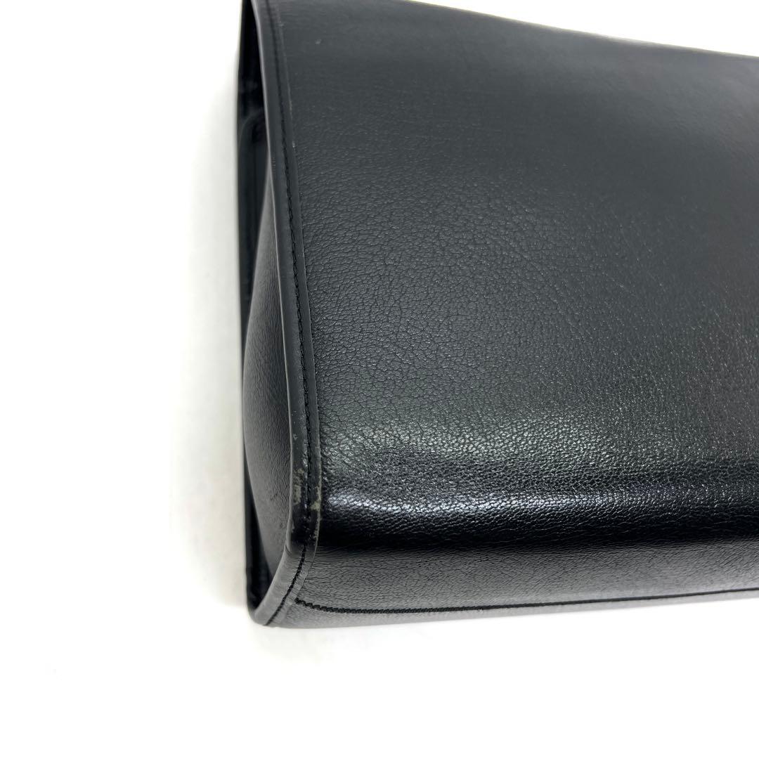 【美品】ディオール ハンドバッグ ゴールド金具 シボレザー ブラック