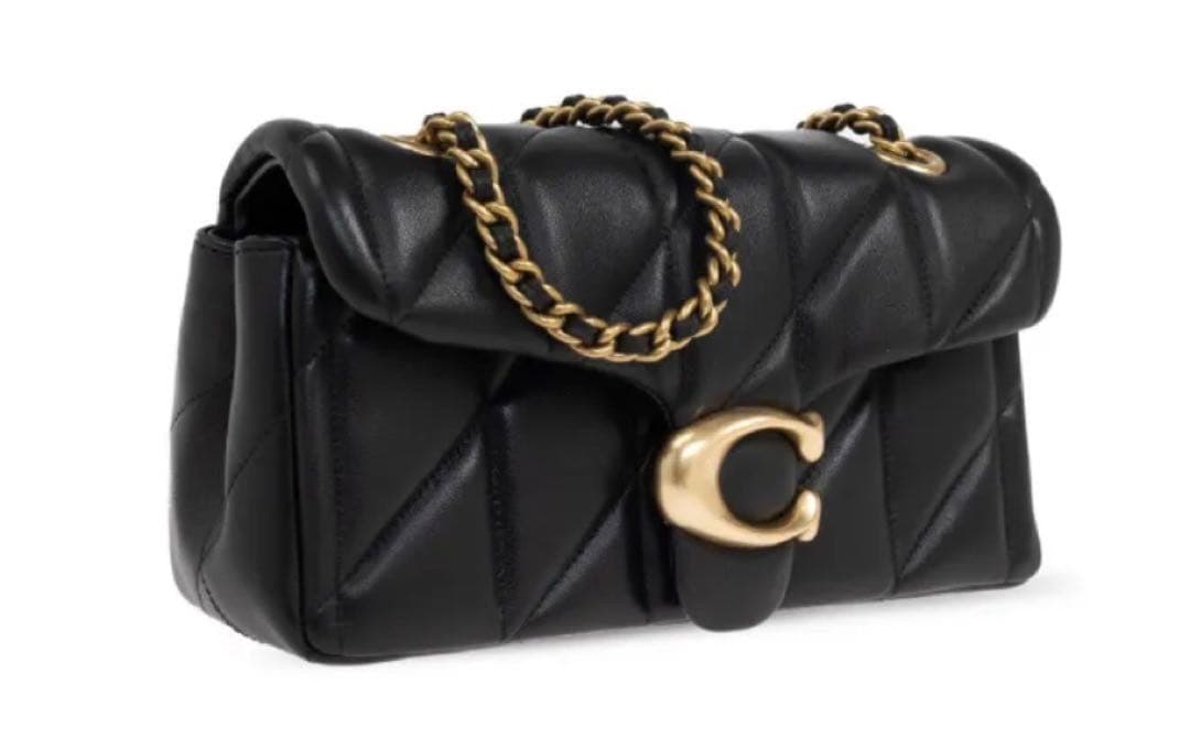 【新品】COACH タビー ショルダー バッグ 20・キルティング　ゴールド