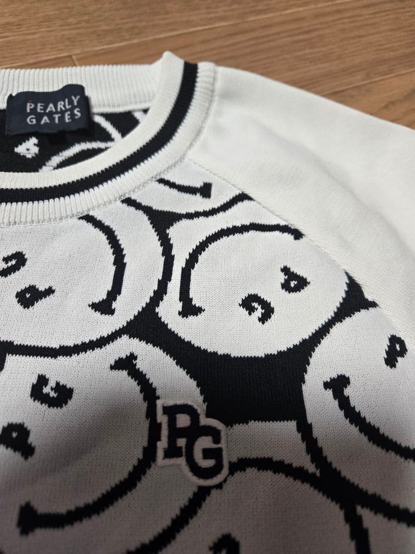 ❣️美品❣️パーリーゲイツPEARLY GATES☺ニコちゃん柄ニットセーター1