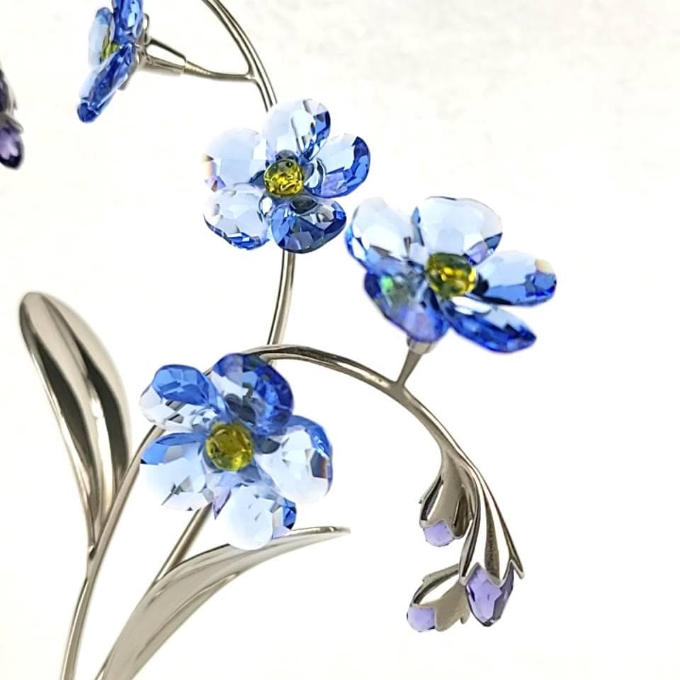 ・美品・スワロフスキー 忘れな草 特大サイズ　置物　オブジェ　988071