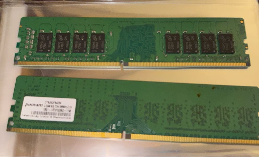 【ジャンク扱い】crucial DDR4 2666 16GB+8GB 計24GB