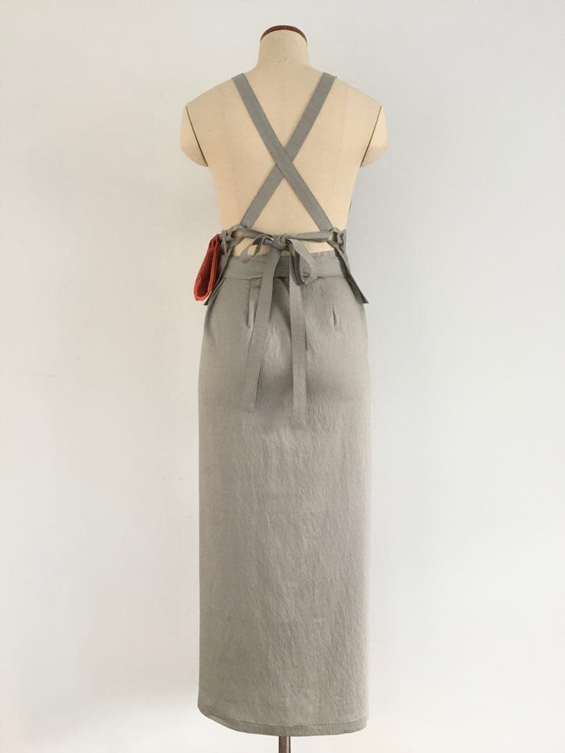 【専用】茶道稽古着　二部式　リネン混合　ライトグレー