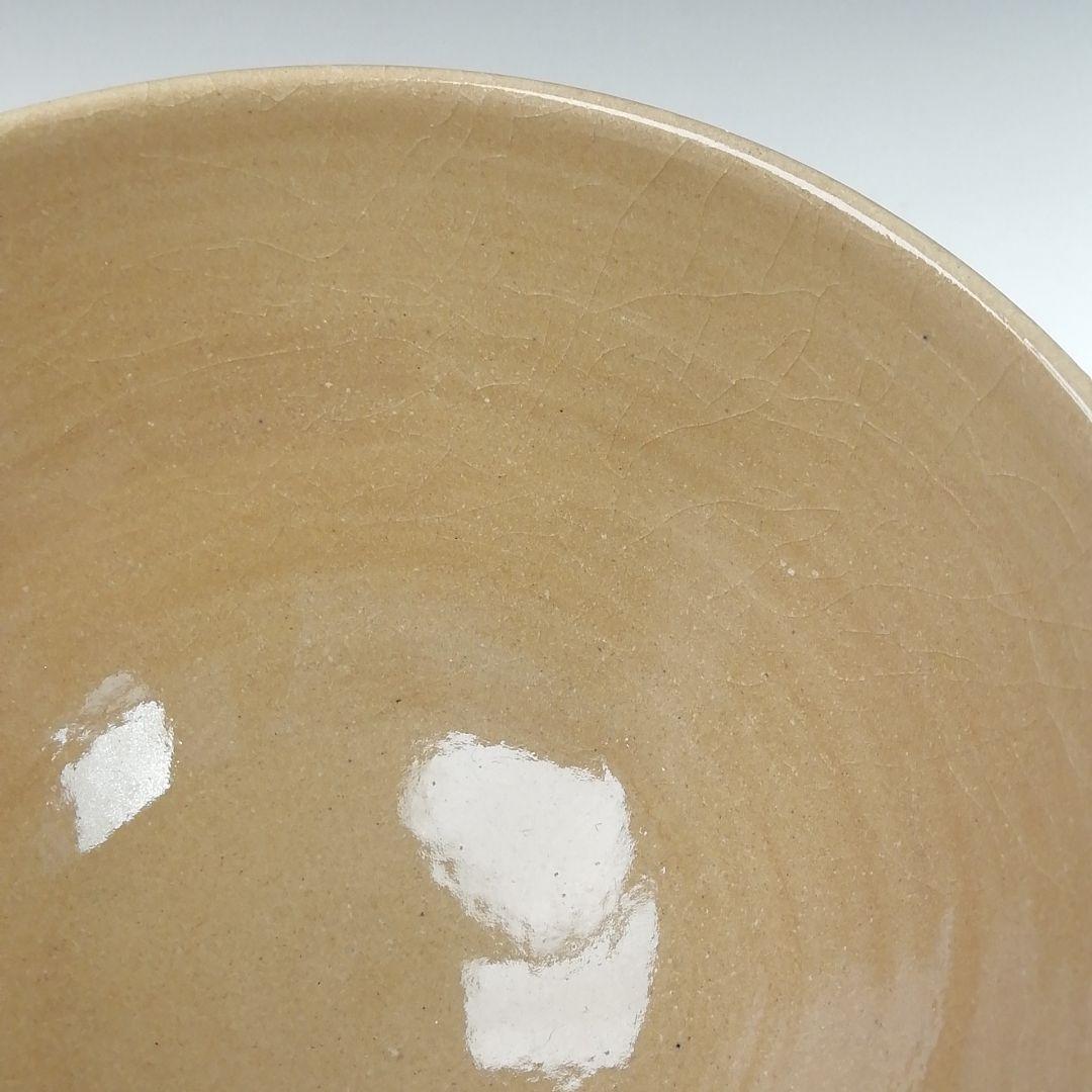 Ｗ２２７　茶碗　『波に海老』『高槻古曽部焼』『寒川義崇 造』共箱　抹茶碗　茶道具