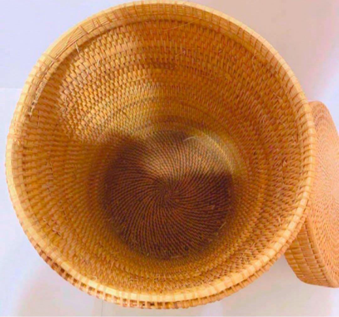 アタ バリ雑貨 輸入品 収納 輸入 かご 籠 筒 伝統 高級 インテリア