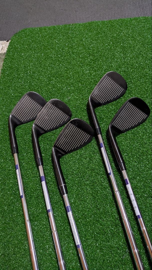 無刻印ウェッジ ブラック 46°50°54°58°64° スチール5本セット