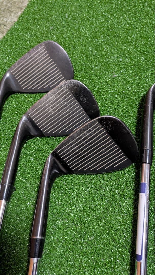 無刻印ウェッジ ブラック 46°50°54°58°64° スチール5本セット