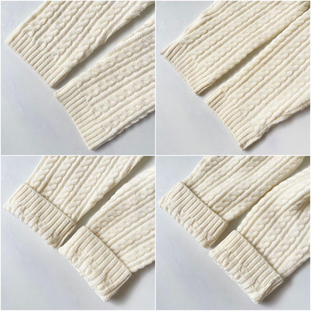 美品✨ セブンテン アップリケケーブルカーディガン オフホワイト 2024 S