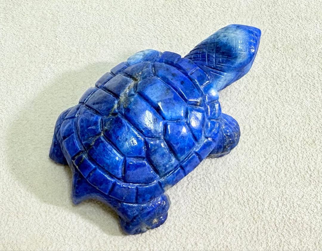 カービング！　ラピスラズリ　384.81ct インテリア（LA-7709）