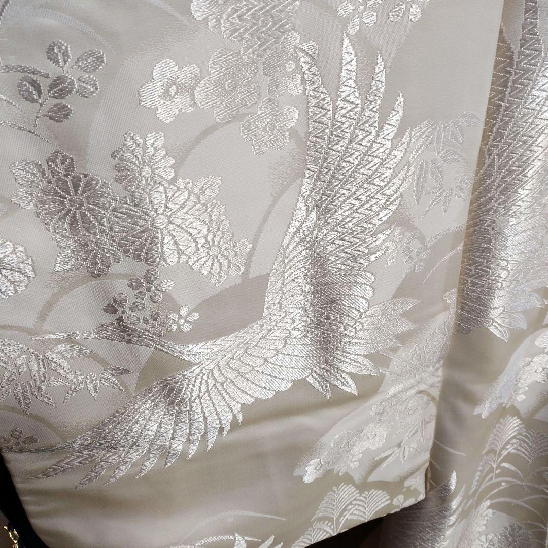 白無垢・色打掛 鶴と草花の唐織D