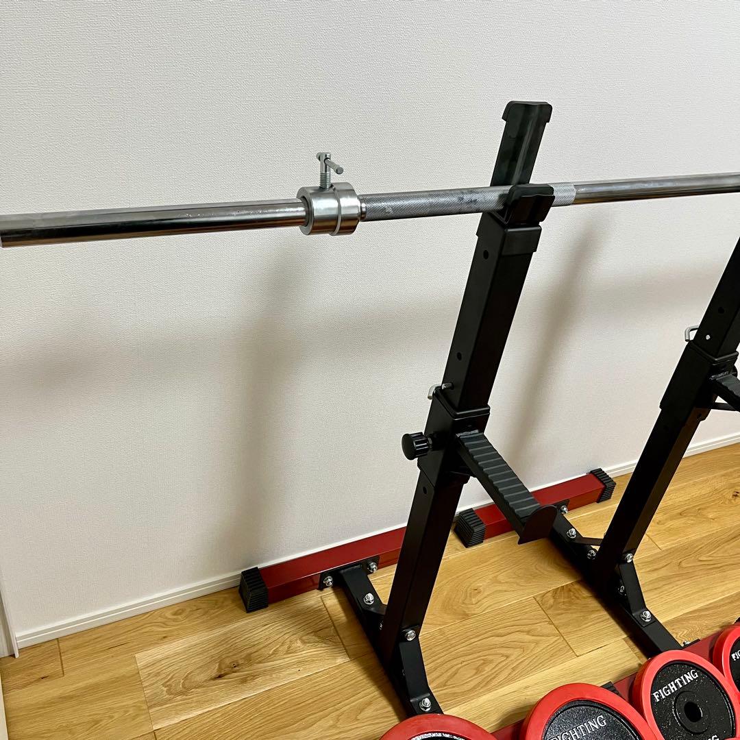 Grong バーベルスタンド/バーベル/プレート 一式セット 【送料込み】