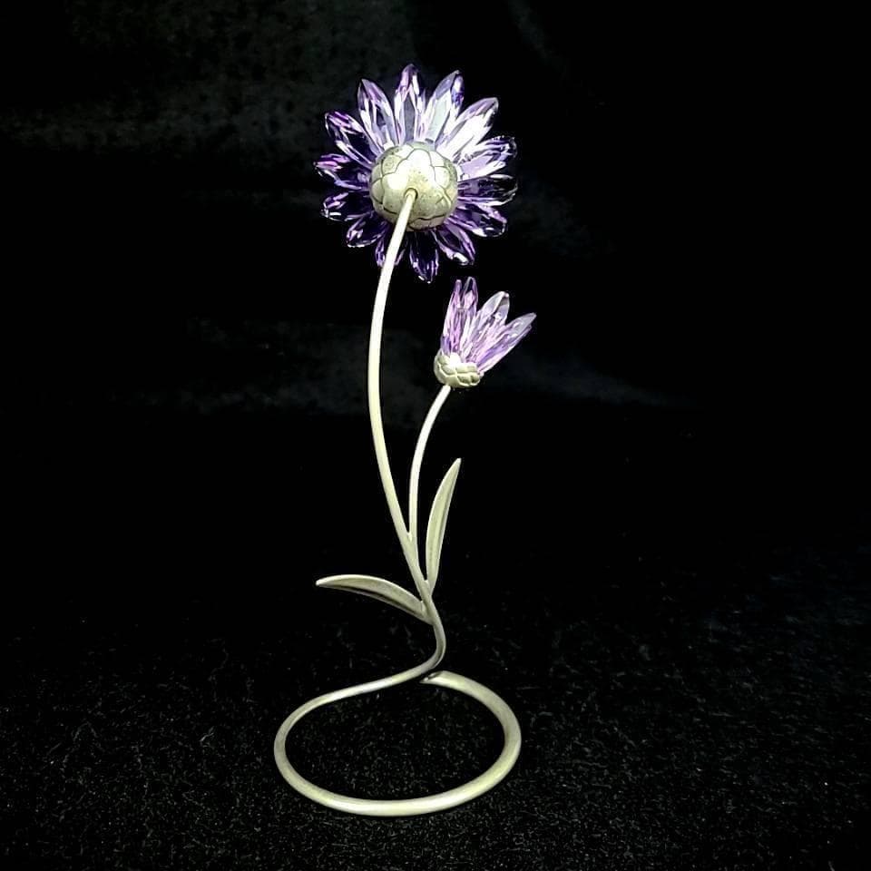 ●良品☆スワロフスキー　Drina　Violet　花　ドリナ　バイオレット 1