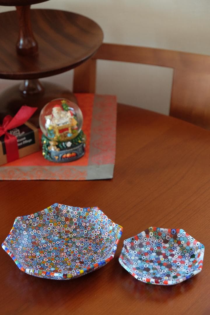 ベネチアンガラス ミルフィオリ プレート 皿 江波冨士子/黒木国昭/藤田喬平