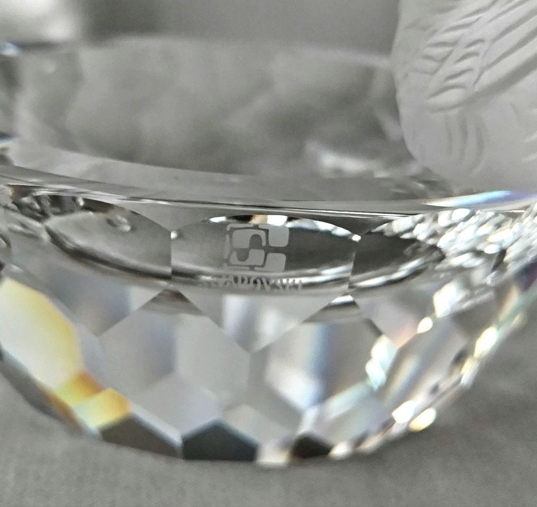 スワロフスキー 小鳥の水盤 小物入れ 置物 クリスタルガラス オブジェ 動物