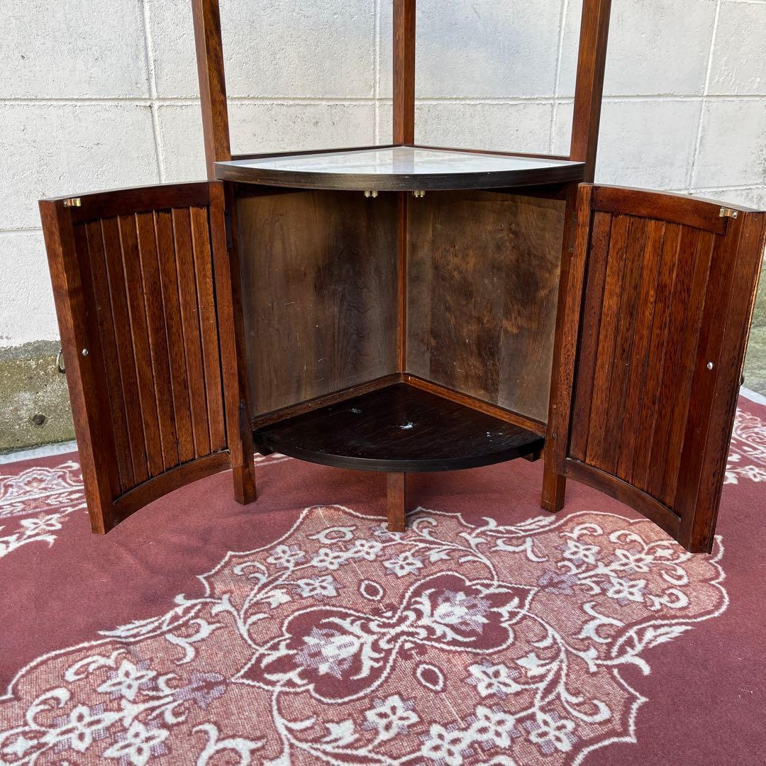 古家具ビンテージ品◾️karimoku カリモク 木製棚 飾り棚 ディスプレイ台