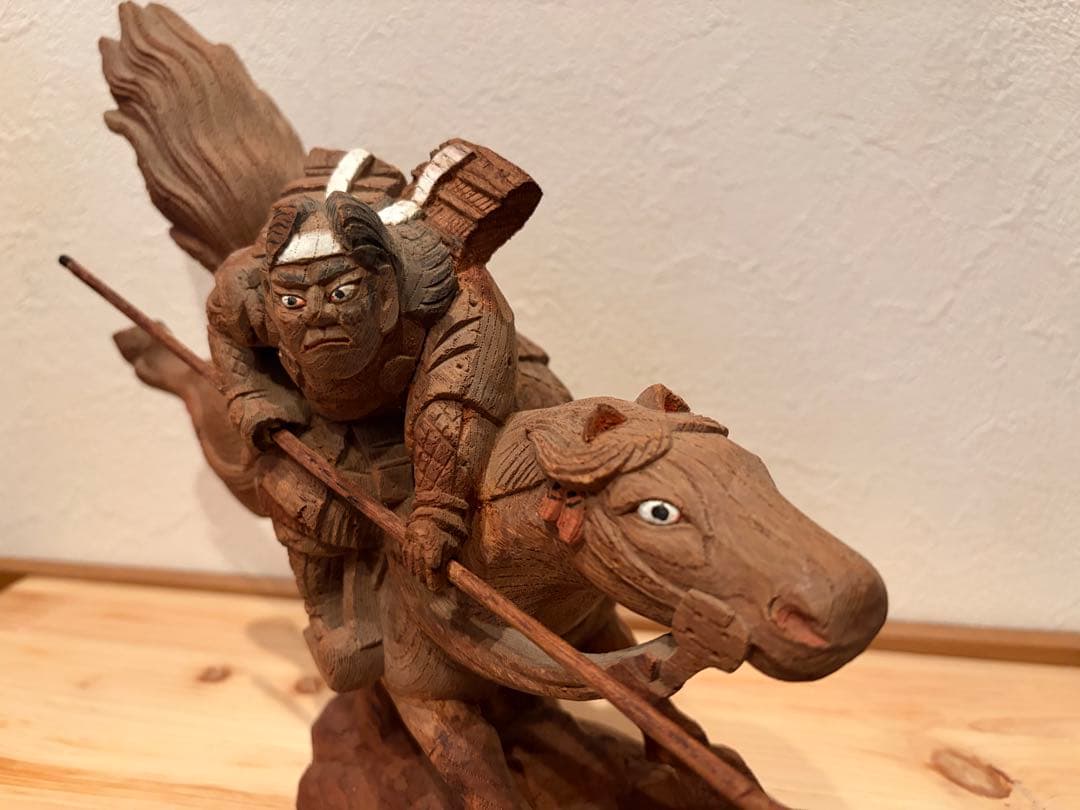 【一点物】だんじり彫り物　馬乗り彫刻