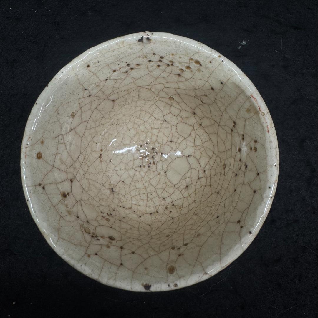 明治時代 犬山焼 竹林賢人雲錦手文様 骨董品 湯呑４客 時代物キズあり