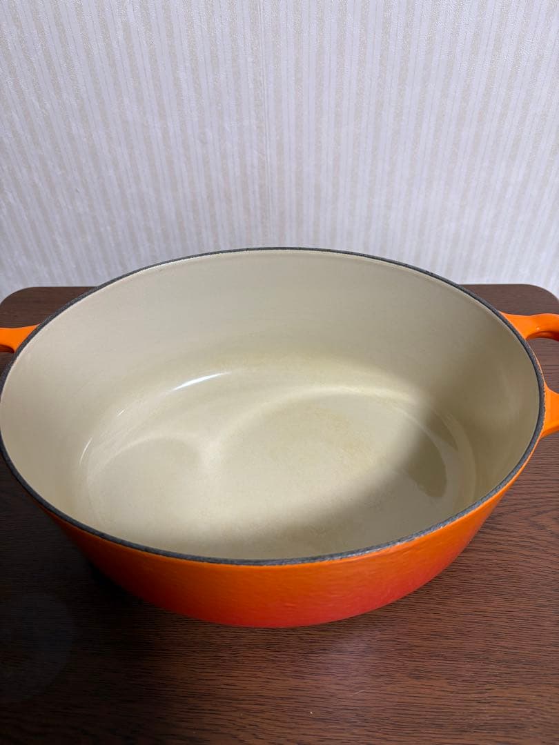 LE CREUSET ル・クルーゼ両手鍋 オレンジ27cm