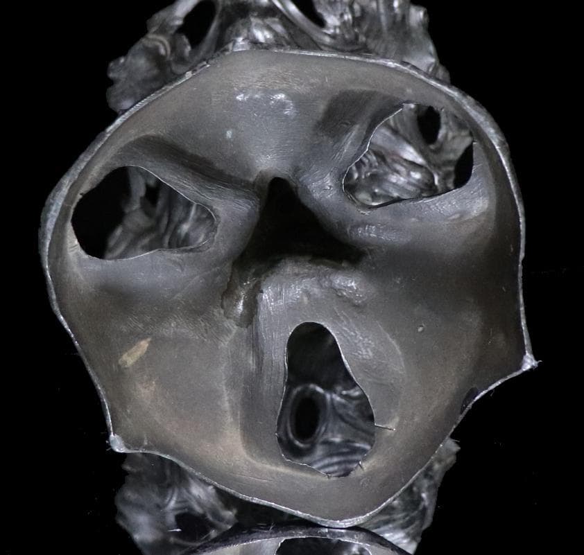 オールド・バカラ 1890年 錬鉄製 ドルフィン造形 大型コンポート ディアマン