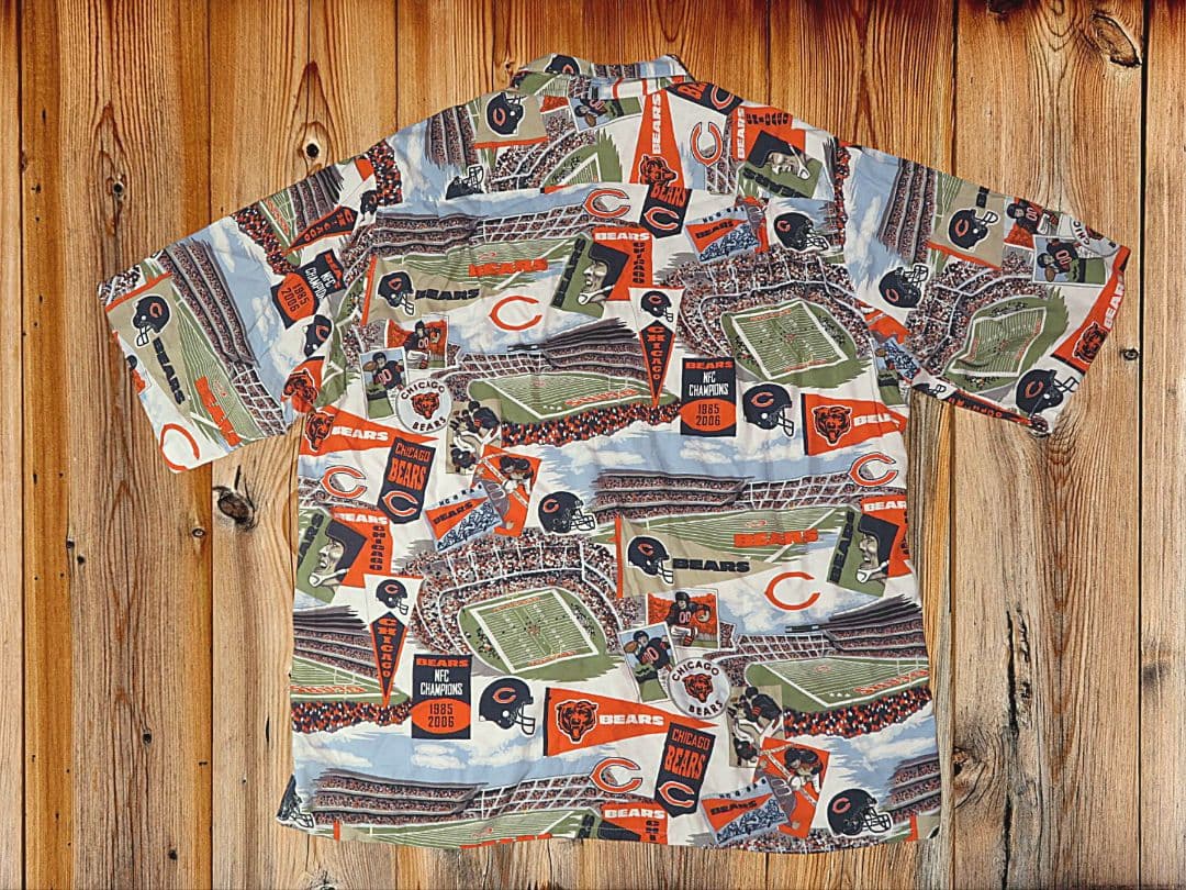 ✅️ レインスプーナー NFL BEARS ベアーズ レーヨンシャツ 半袖シャツ