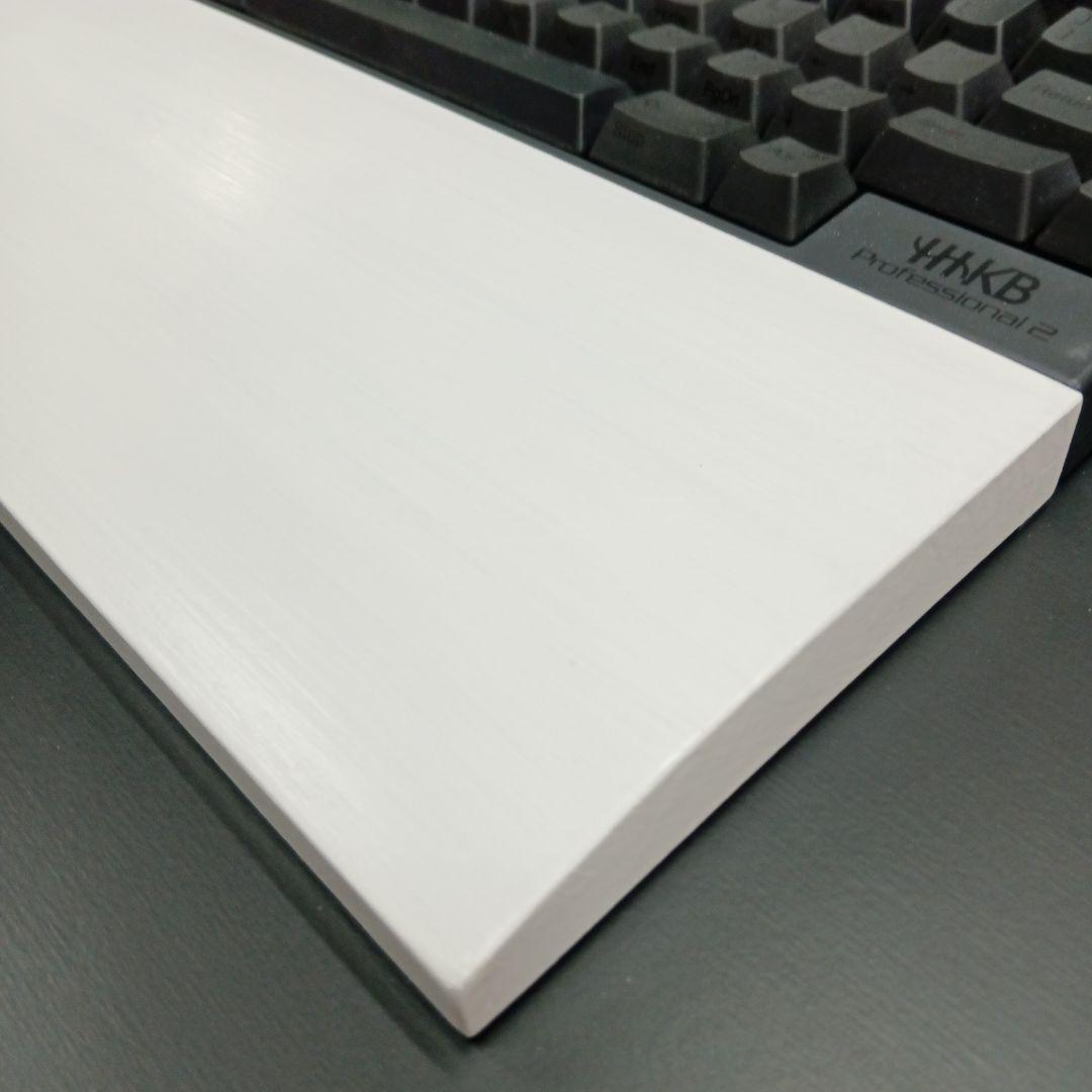 パイン集成材 HHKB用 手作りパームレスト兼キーボードルーフ 白