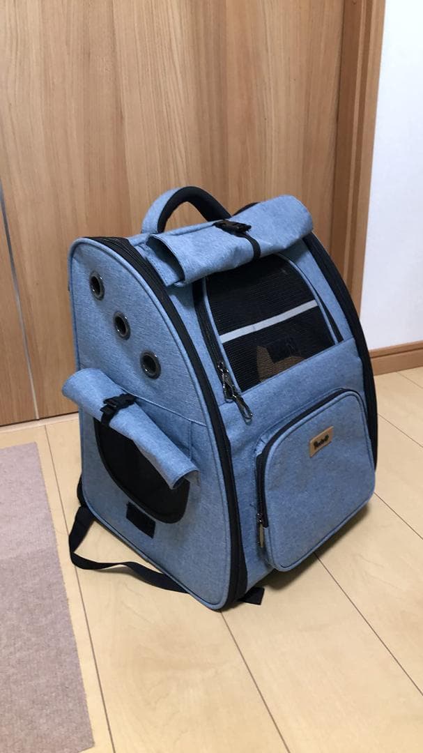 ペットキャリー 折り畳み式 リュック カーテン付き 愛犬も安心
