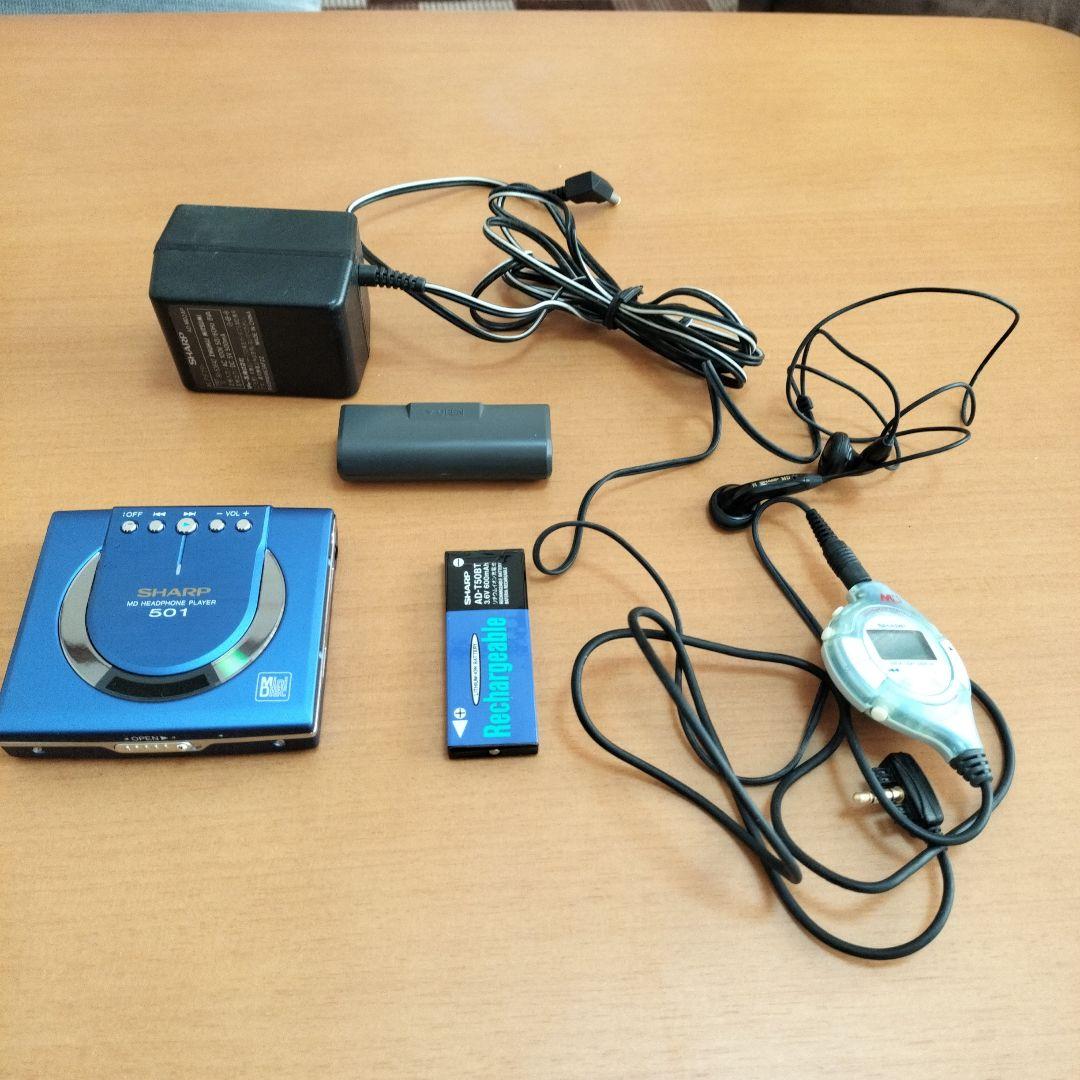 SHARP MD-ST501-A ポータブルMDプレーヤー ブルー　ジャンク品
