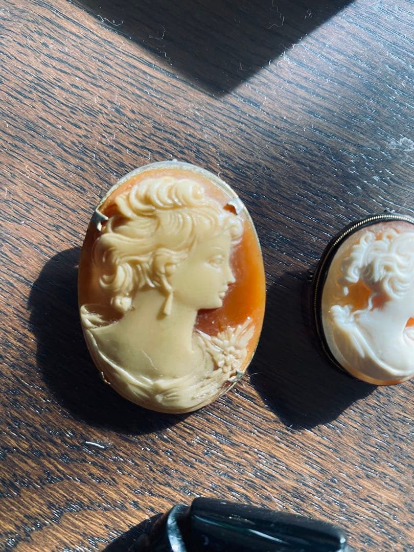 カメオブローチセット シェル製 女
