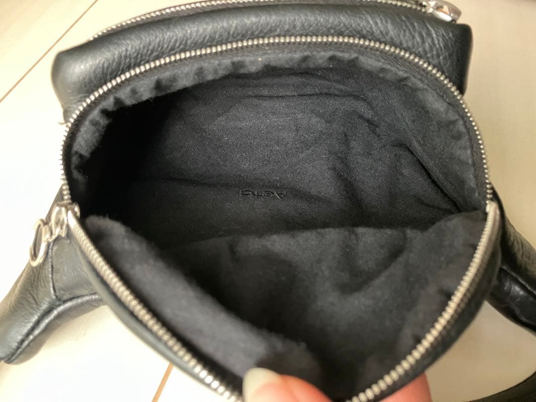 【美品】Aeta ディアレザー ウエストバッグWAIST POUCH S BAG
