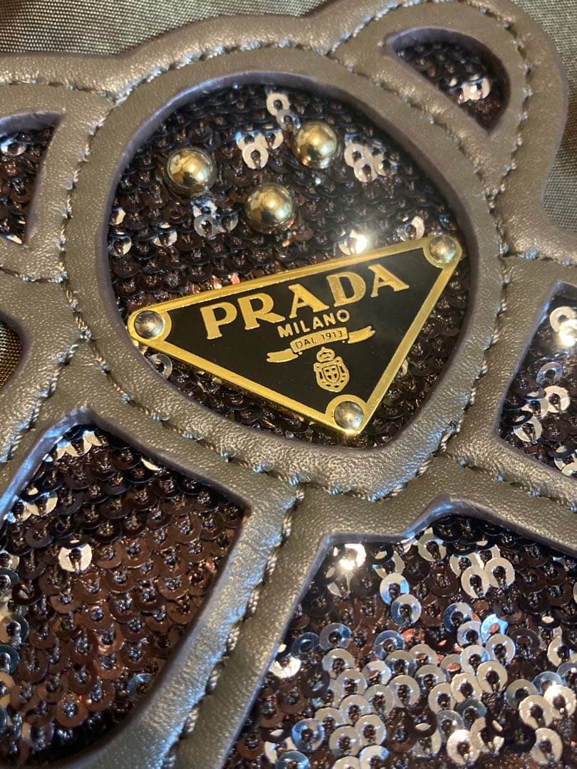 PRADA レディースエコバッグ オリーブグリーン