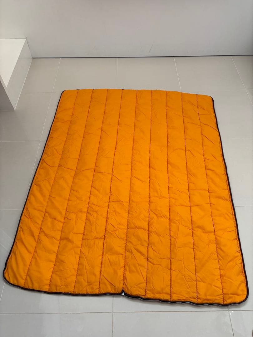 花柄寝袋・シュラフ オレンジブラウン