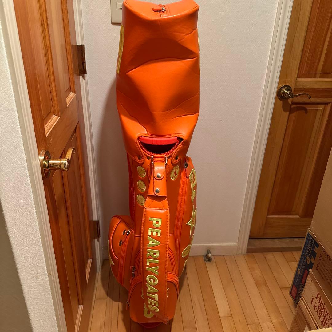 パーリーゲイツ　ゴルフ　キャディバッグ　スタンド式　オレンジ