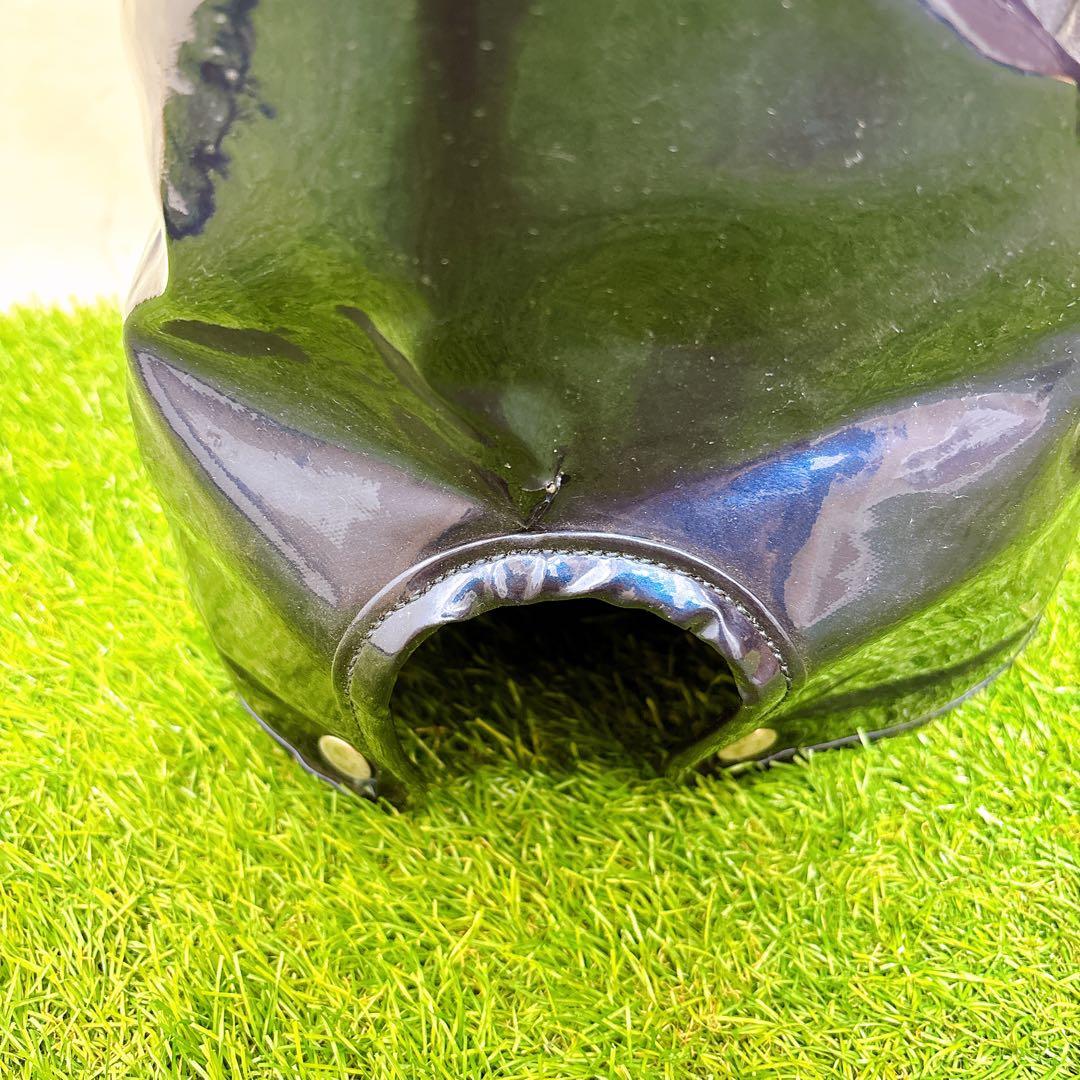 Mマンシングウェア　ゴルフクラブケース　キャディーバッグ　ネイビー　エナメル