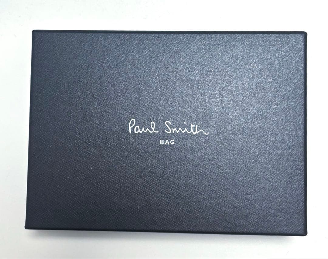 【新品未使用】ポールスミス ベジタンストライプトリム 名刺入れ カードケース