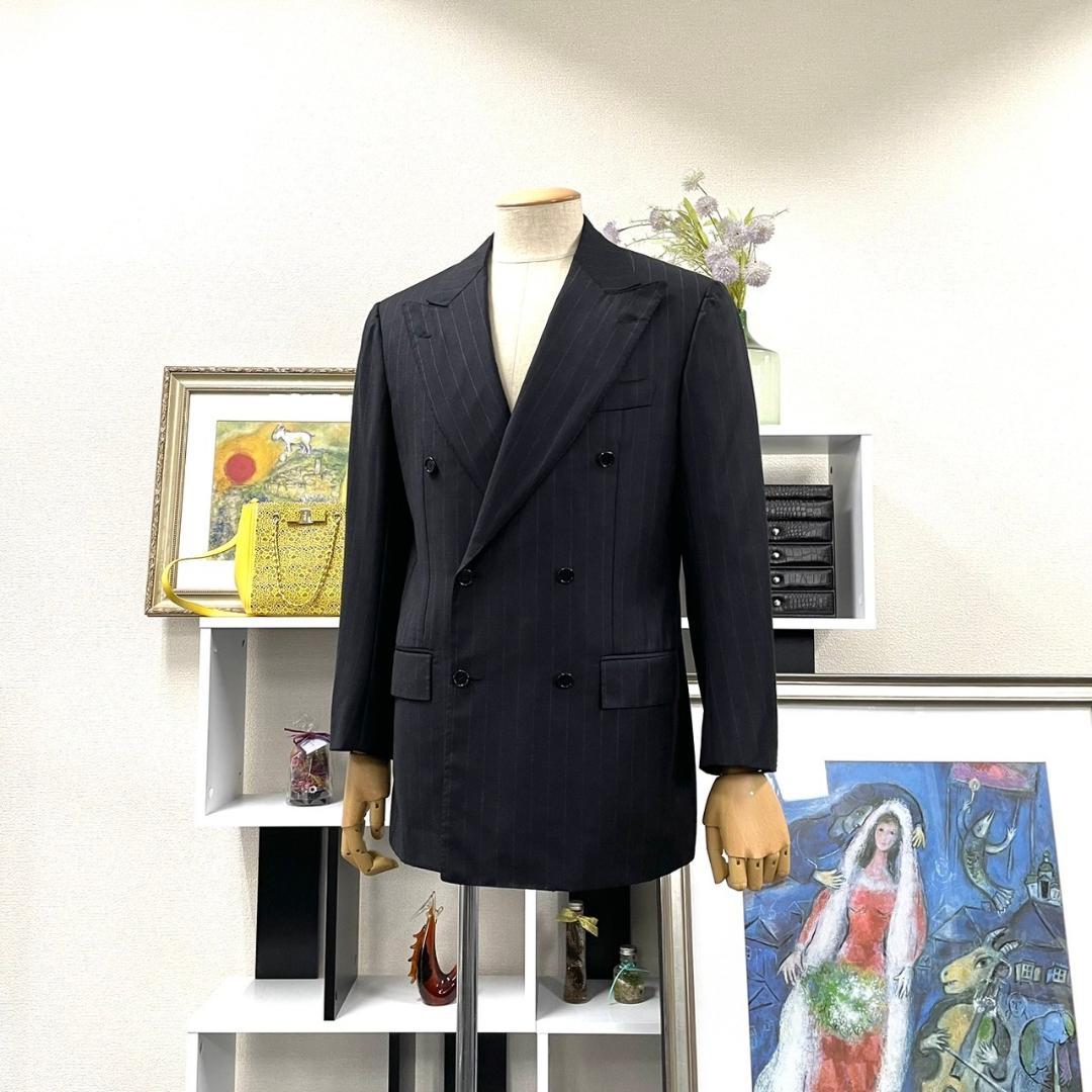 美品 Cesare Attolini スーツ ダブルブレスト ツータック 48