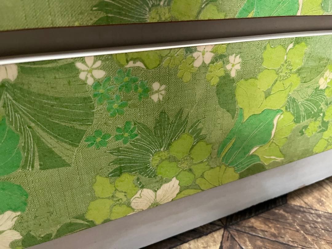 レトロチェスト 花柄 緑 レトロポップ 当時物 昭和レトロ インテリア