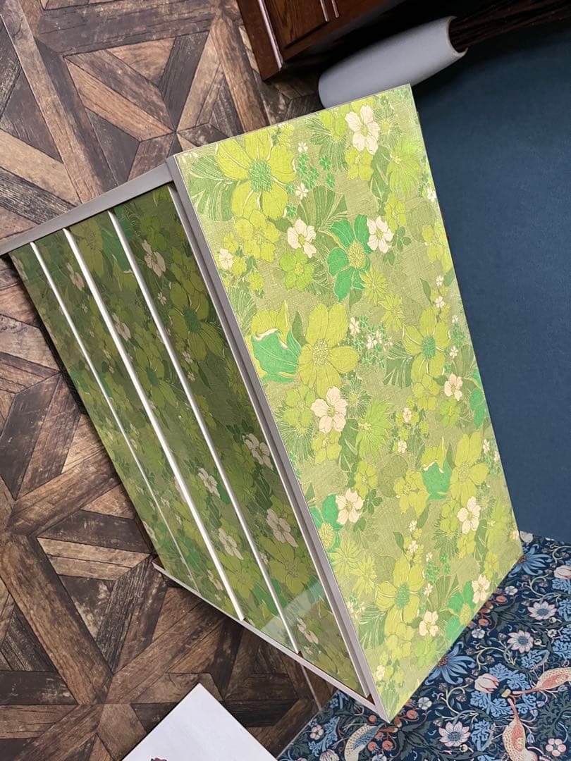 レトロチェスト 花柄 緑 レトロポップ 当時物 昭和レトロ インテリア