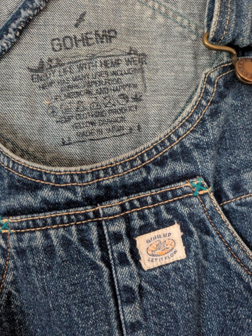 GOHEMP ヘンプデニムオーバーオール