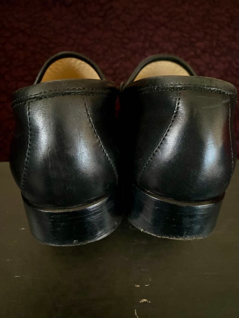 【美品】GUCCI グッチ ホースビットローファー 37本革 ブラックシルバー