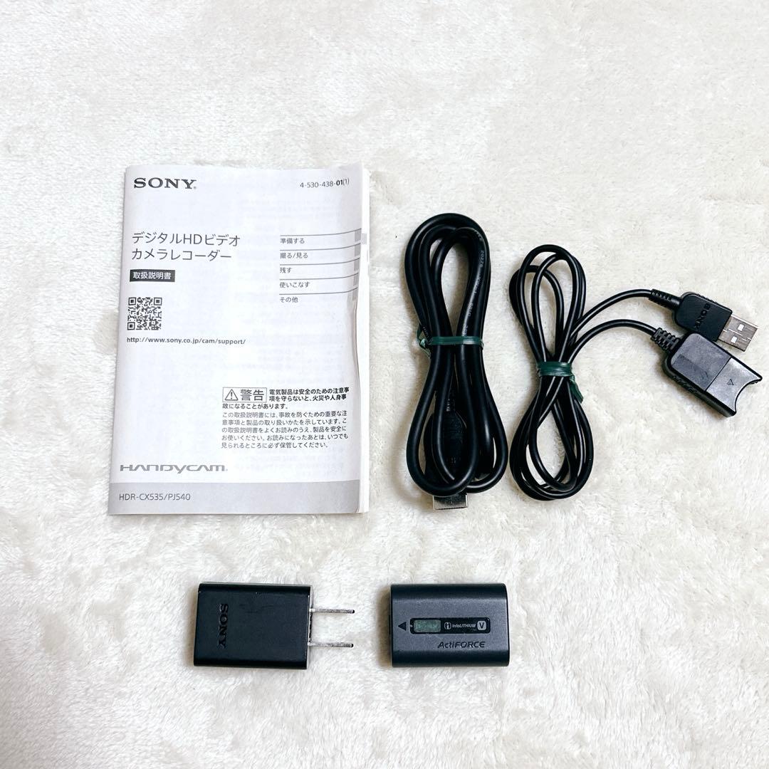 ✨美品✨ SONY HDR-CX535 ビデオカメラ　動作品 ブラック 黒