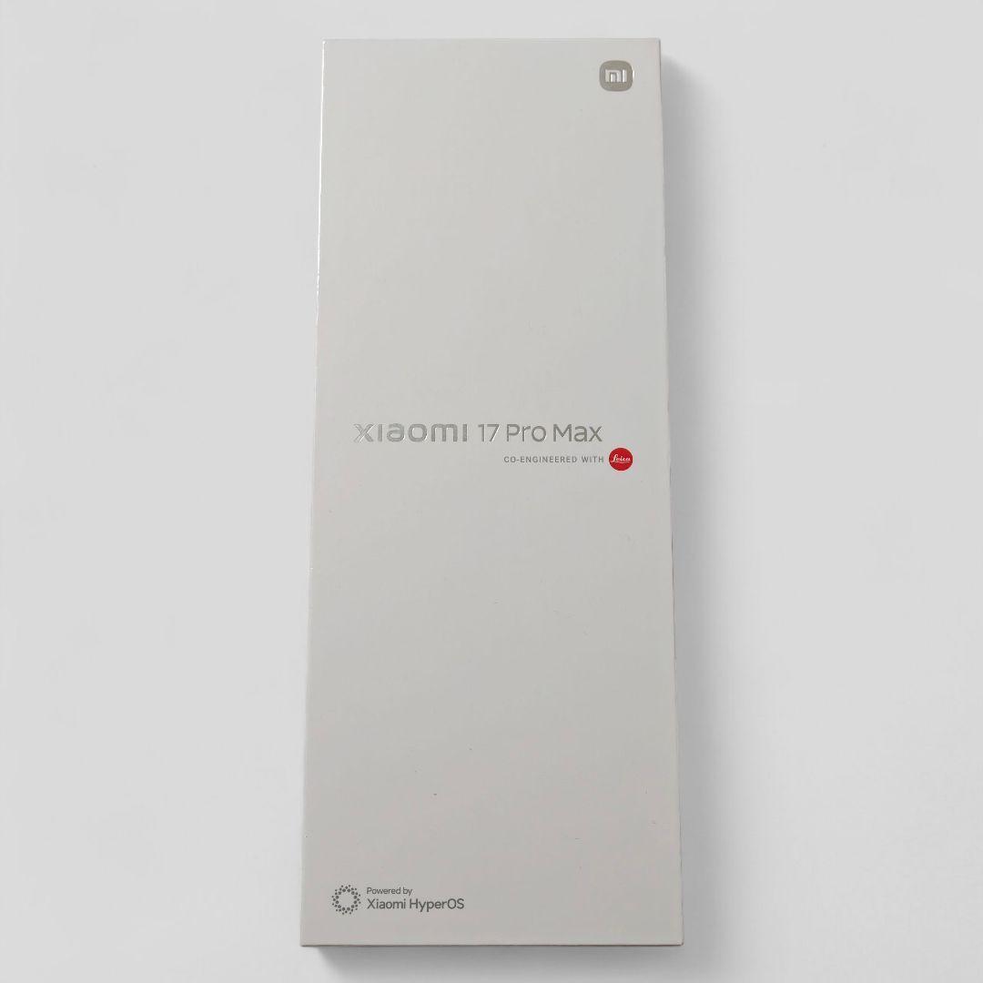 【カオナシ】XIAOMI 17 Pro Max12GB/512GBホワイト