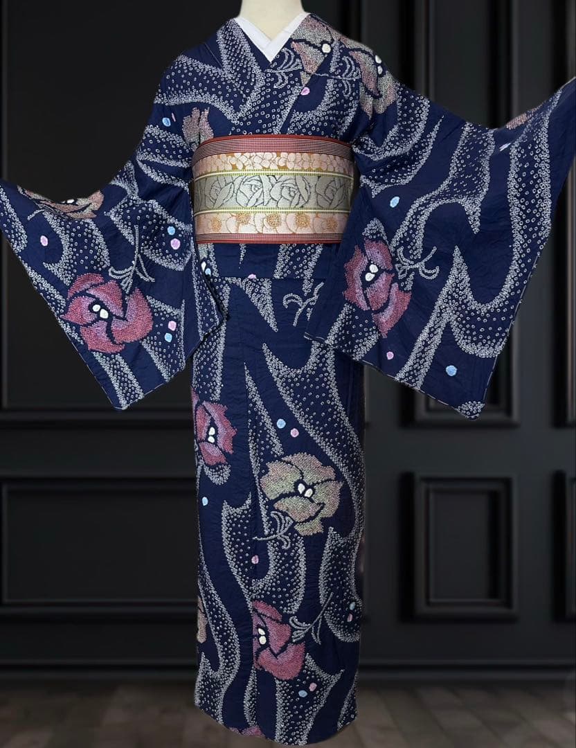 2点セット トールサイズ❗️新品✨美品✨藍染　有松鳴海絞り浴衣