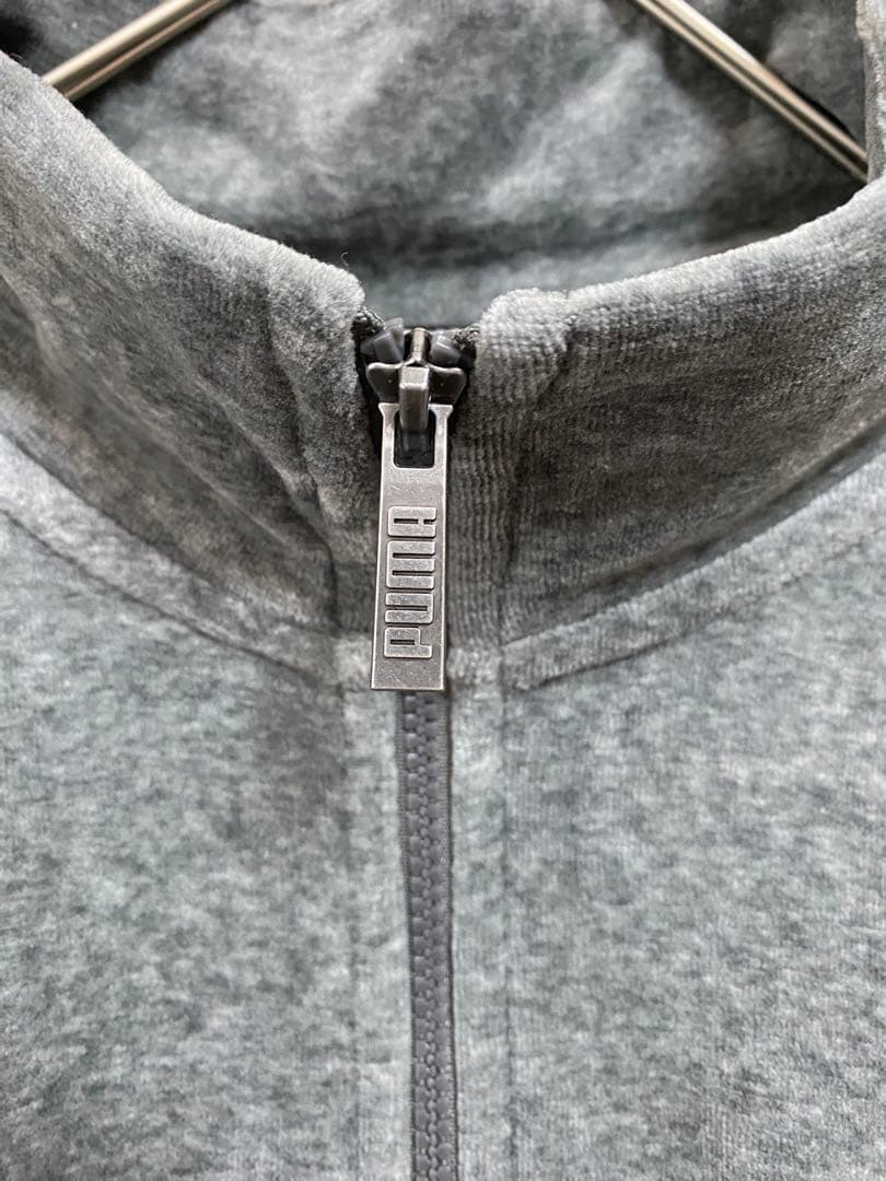 Y2K PUMA ベロア セットアップ 上下 メンズ グレー トラックジャケット