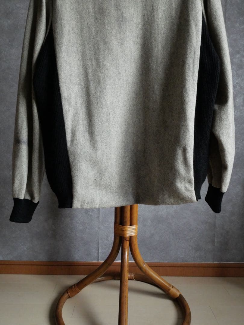 50~60s ユーロ　ウールニット切替　スキー　プルオーバー　vtg